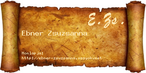 Ebner Zsuzsanna névjegykártya